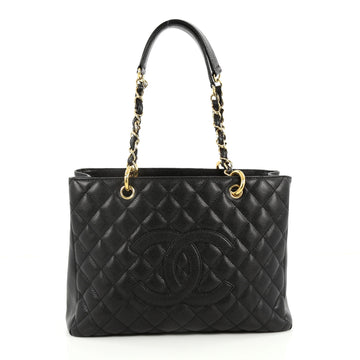 Chanel Grand Shopping Tote Quilted Caviar Black