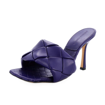 Bottega Veneta Women's Lido Heeled Sandals Maxi Intrecciato Leather