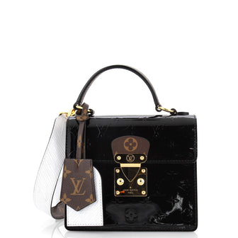 Louis Vuitton Spring Street NM Handbag Monogram Vernis with Monogram Canvas and Epi Leather