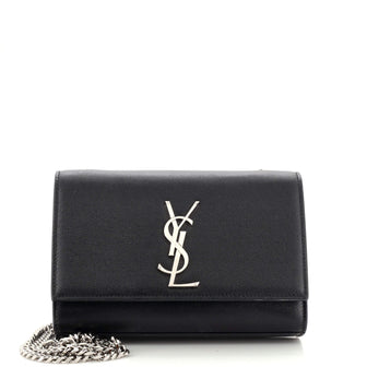 Saint Laurent Classic Monogram Crossbody Bag Grainy Leather Small