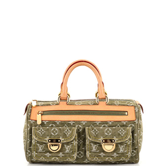 Louis Vuitton Neo Speedy Bag Denim Green 1232222
