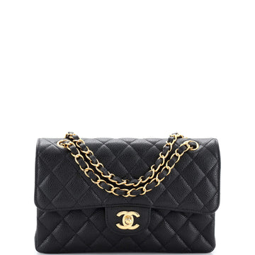 Chanel Classic Double Flap Bag Quilted Caviar Small