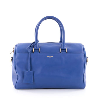 Saint Laurent Classic Duffle Bag Leather 6 Blue 2206301