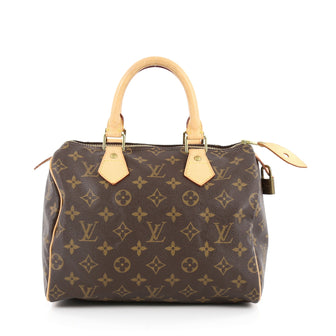Louis Vuitton Speedy Handbag Monogram Canvas 25 Brown 2206401