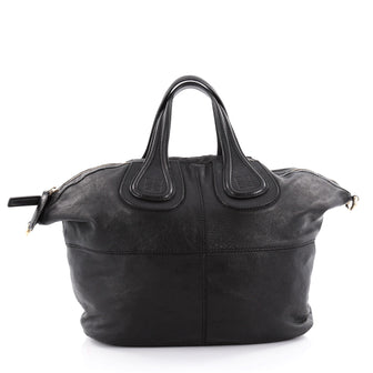 Givenchy Nightingale Satchel Leather Small Black 2206701