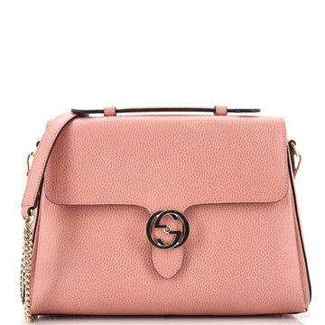 Gucci Interlocking Top Handle Bag (Outlet) Leather Medium