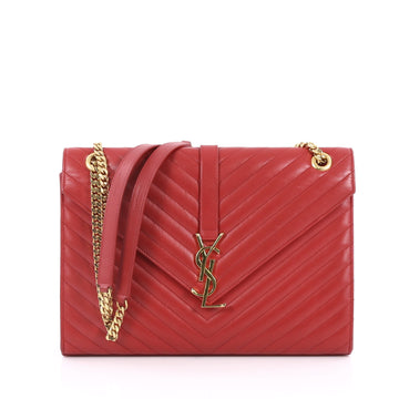 Saint Laurent Classic Monogram Satchel Matelasse Chevron 2206801