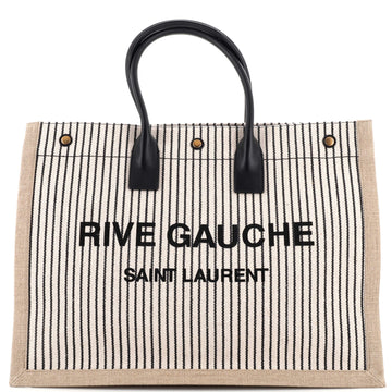 Saint Laurent Rive Gauche Shopper Tote Canvas Large