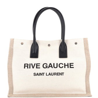 Saint Laurent Rive Gauche Shopper Tote Canvas Small