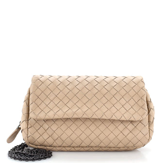 Bottega Veneta Expandable Chain Crossbody Bag Intrecciato Nappa Small