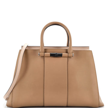 Gucci Lady Bamboo Top Handle Bag Leather