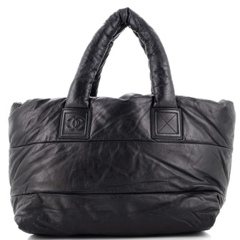 CHANEL CHANEL Coco Cocoon Backpack Quilted Lambskin Leather Black Used Women