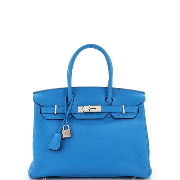 Hermes Birkin Handbag Verso Togo with Palladium Hardware 30