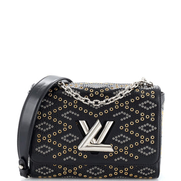 Louis Vuitton Twist Handbag Limited Edition Grommet Embellished Leather MM