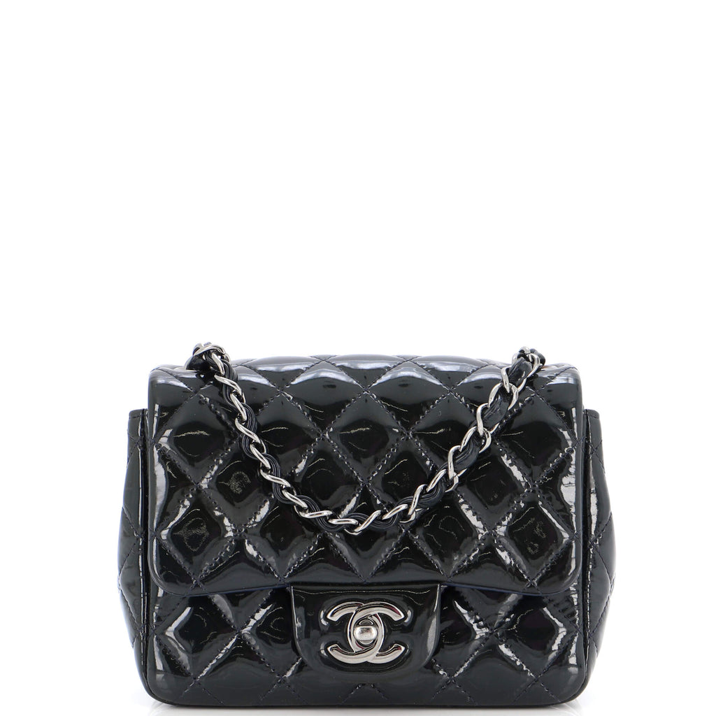 Chanel Patent Mini Square Classic Single Flap Bag - Black Crossbody Bags,  Handbags - CHA930029