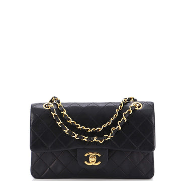 Chanel Vintage Classic Double Flap Bag Quilted Lambskin Small