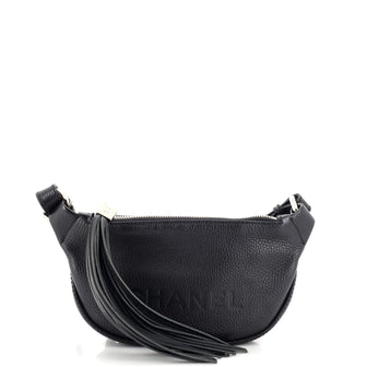 Chanel Lax Crossbody Bag Pebbled Leather