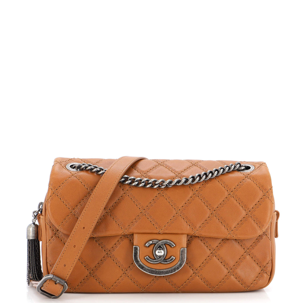 Chanel Paris-Edinburgh Coco Sporran Flap Bag Quilted Calfskin Medium Brown  22069844
