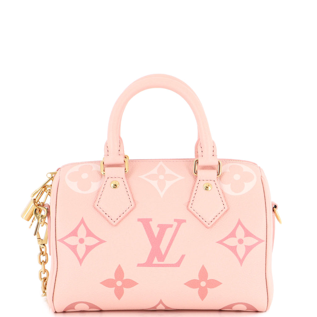 Louis Vuitton Speedy 20 Bandouliere Degrade Monogram Empreinte Giant Pink  New