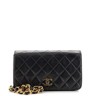 Chanel Vintage Full Flap Bag Quilted Lambskin Mini