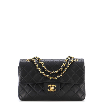 Chanel Vintage Classic Double Flap Bag Quilted Lambskin Small