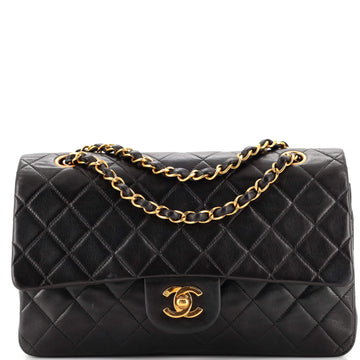 Chanel Vintage Classic Double Flap Bag Quilted Lambskin Medium