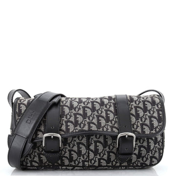 Christian Dior Vintage Trotter Flap Messenger Bag Diorissimo Canvas Medium