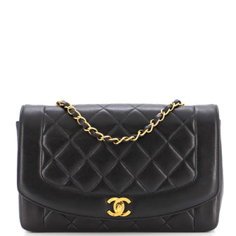 Chanel Vintage Diana Flap Bag Quilted Lambskin Medium