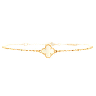 Van Cleef & Arpels Sweet Alhambra Bracelet 18K Yellow Gold and Mother of Pearl
