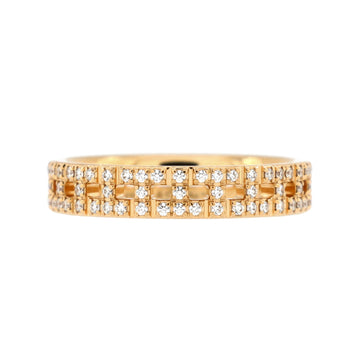Tiffany & Co. True Ring 18K Rose Gold with Pave Diamonds Narrow