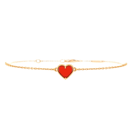 Van Cleef Arpels Sweet Alhambra Heart Bracelet 18K Rose Gold