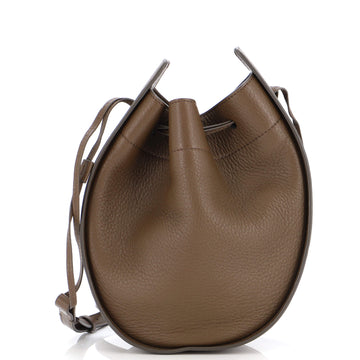 The Row Drawstring Pouch Leather