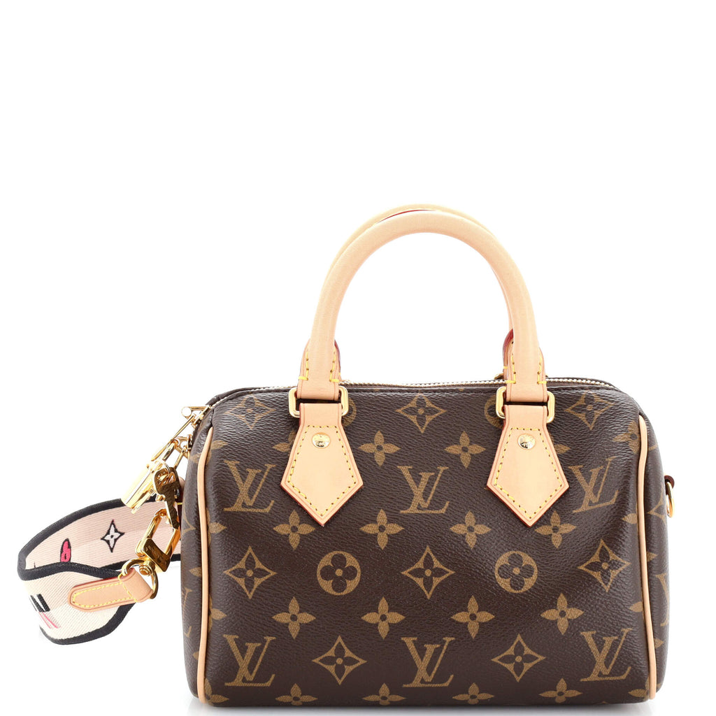 Louis Vuitton Speedy Bandouliere Bag Monogram Canvas 20 Brown