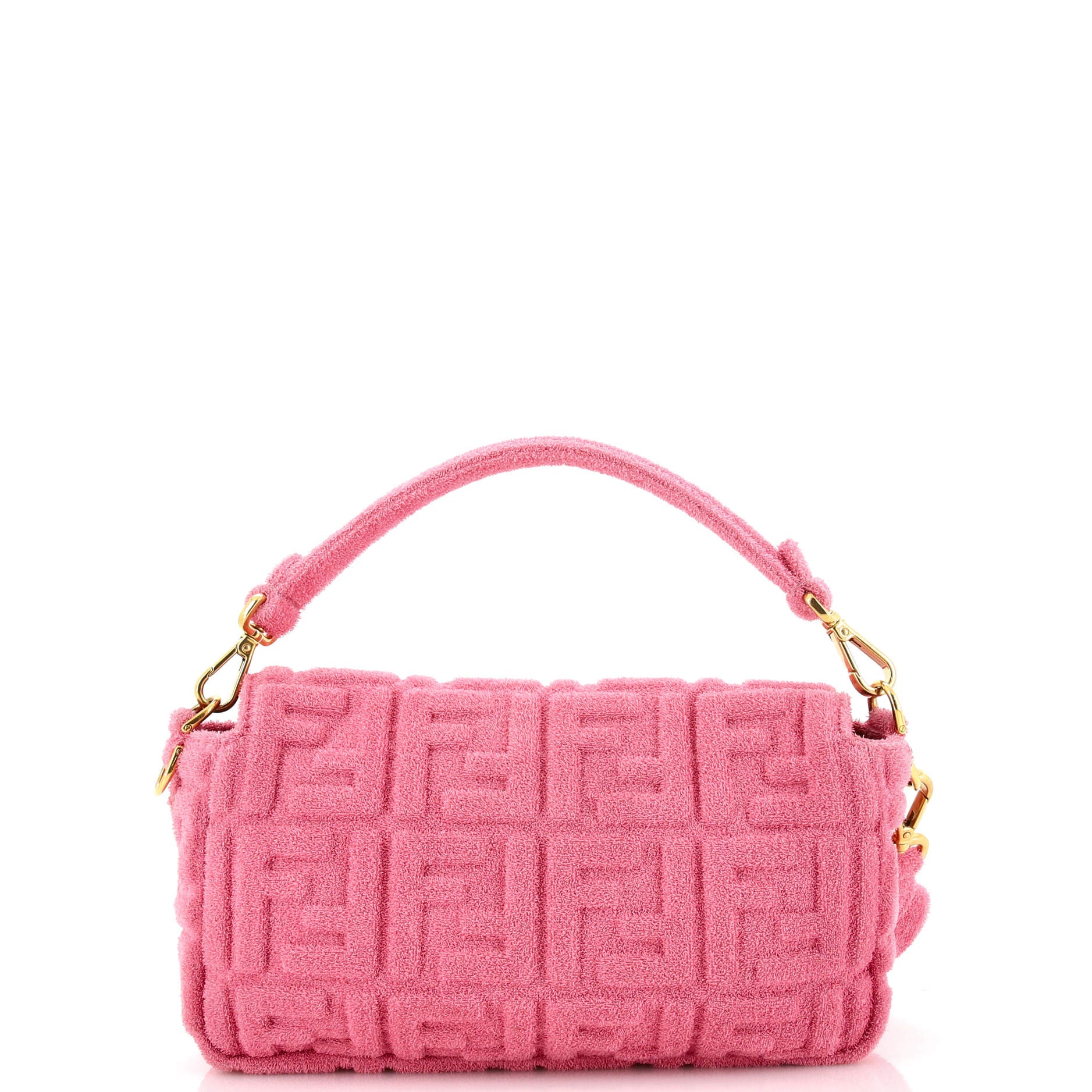 Fendi Baguette NM Bag Zucca Terry Cloth Medium Pink 2208185