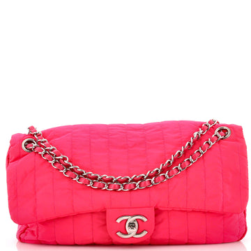 Chanel Soft Shell Flap Bag Vertical Quilted Nylon Jumbo