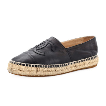 Chanel Women's CC Cap Toe Espadrilles Leather