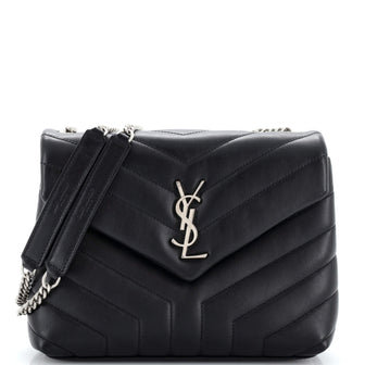 Saint Laurent Loulou Shoulder Bag Matelasse Chevron Leather Small
