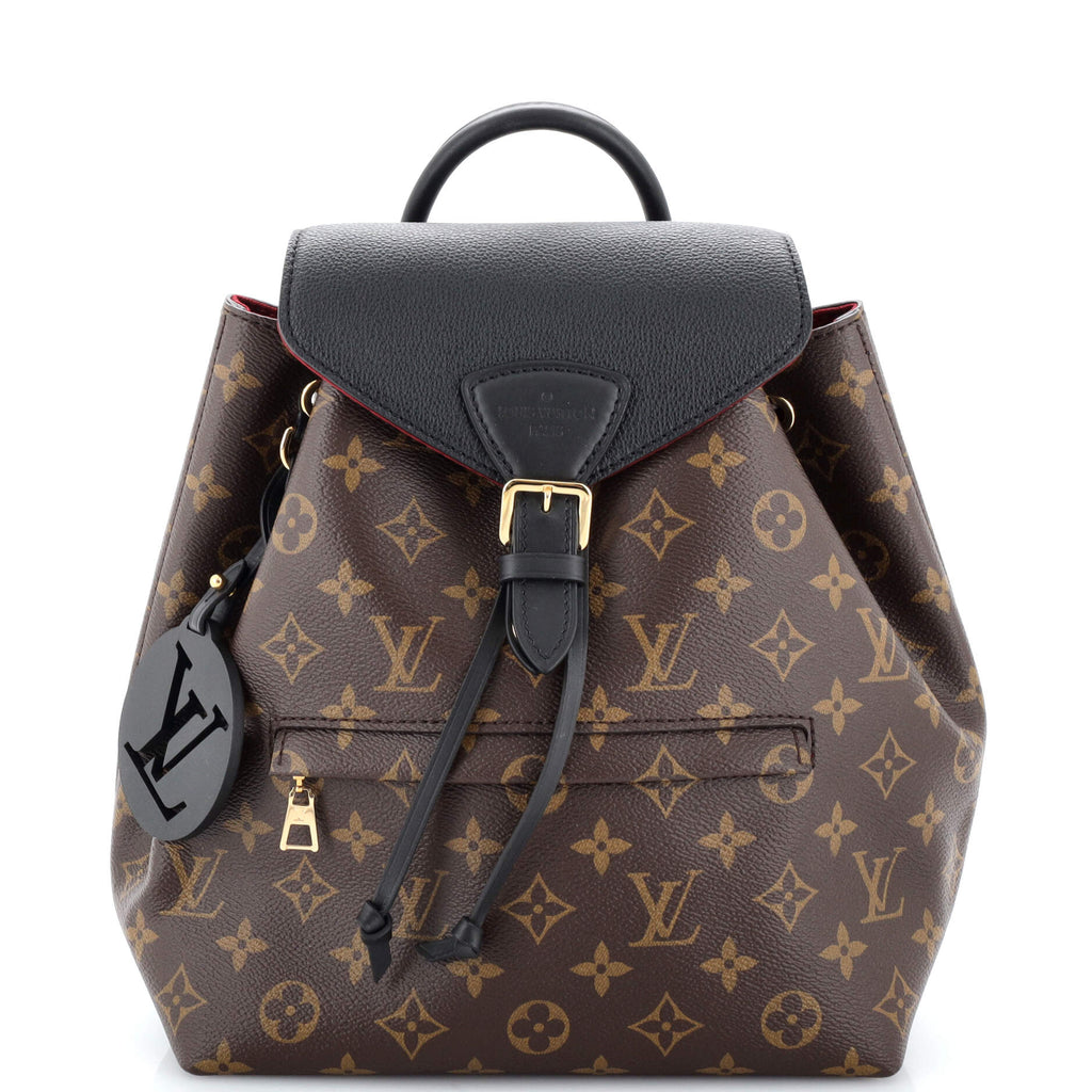 Louis Vuitton Montsouris NM Backpack Monogram Canvas with Leather PM Black