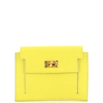 Hermes Kelly Pocket Compact Wallet Chevre Mysore