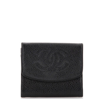 Chanel Vintage Timeless CC Flap Card Case Caviar Mini