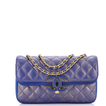 Chanel CC Chic Double Flap Bag Quilted Lambskin Small