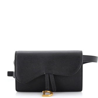 Christian Dior Saddle Rectangular Belt Bag Leather