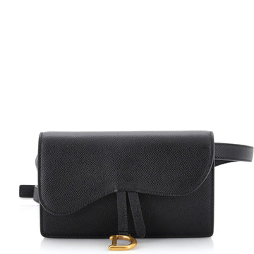 Christian Dior Saddle Rectangular Belt Bag Leather