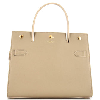 Burberry Title Top Handle Bag Leather Medium
