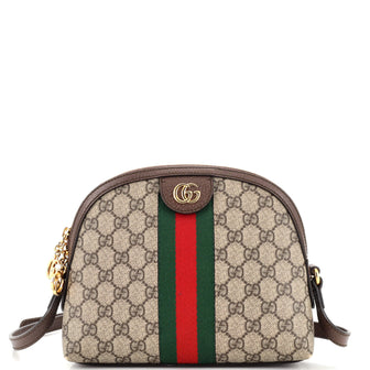 Gucci Ophidia Dome Shoulder Bag GG Coated Canvas Small