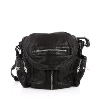 alexander wang marti leather backpack Lambskin Bag Washed Black Rhodium Hardware 1505013 FASHIONPHILE Zip interior pockets Mini Marti Backpack by Alexander