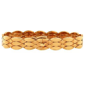 Cartier Vintage 3 Row Bracelet 18K Yellow Gold