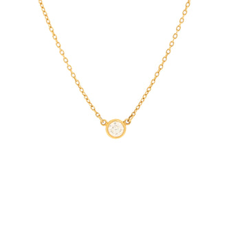 Tiffany & Co. Elsa Peretti Diamonds By The Yard Pendant Necklace 18K Yellow Gold and Diamond 0.12CT
