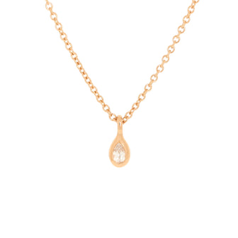 Tiffany & Co. Elsa Peretti Diamonds By The Yard Pendant Necklace 18K Rose Gold with Pear-Shaped Diamond .07CT