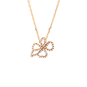 Gucci Flower Pendant Necklace 18K Rose Gold with Diamonds